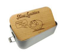 Lunchbox mit Gravur Holzdeckel