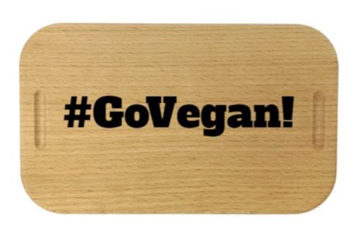 Lunchbox mit Gravur Beispiel Go Vegan