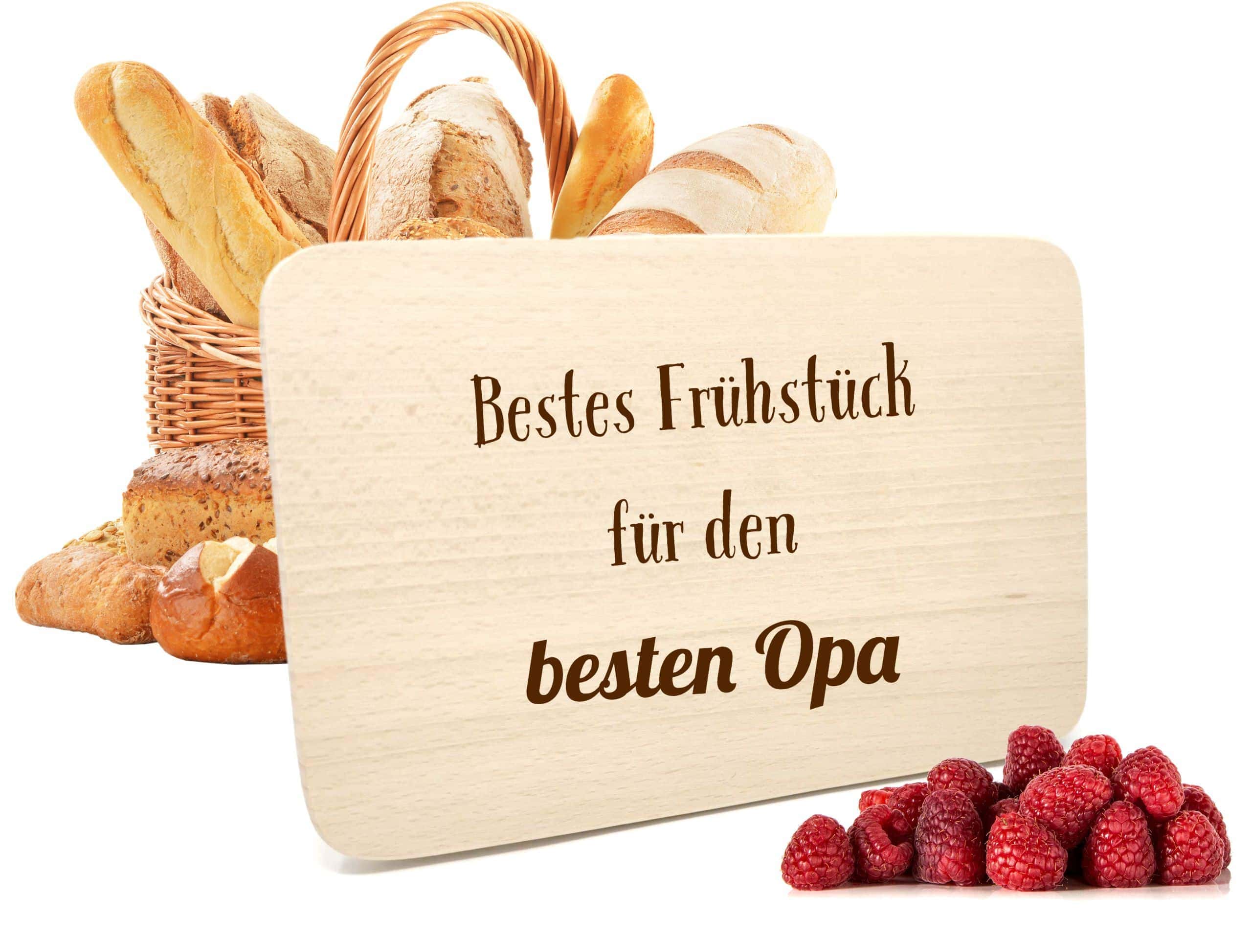 Frühstücksbrettchen Buchenholz Gravur Geschenk Name Personalisiert Motiv wählbar