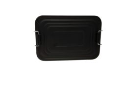 Lunchbox Deckel Aluminium schwarz