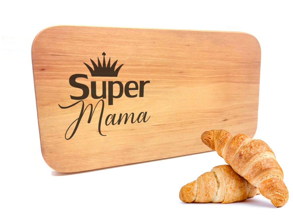 XL Premium Frühstücksbrett Super Mama