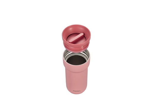 Mepal Thermobecher Ellipse mit Personalisierung Edelstahl 375ml Nordic pink offen