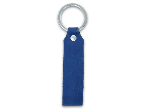 Schlüsselanhänger Leder blau
