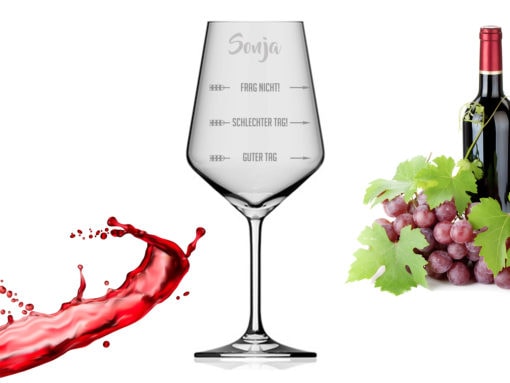 Holla die Weinfee Rotweinglas Mit Gravur