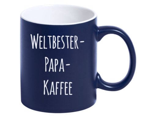 Weltbester Papa personalisierte Tasse "blau" mit Gravur