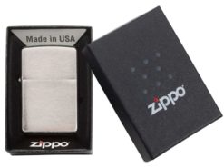 Zippo Chrome Brushed mit Geschenkverpackung