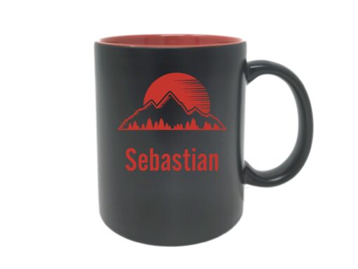 Namenstasse Tasse mit Namen Gravur rot